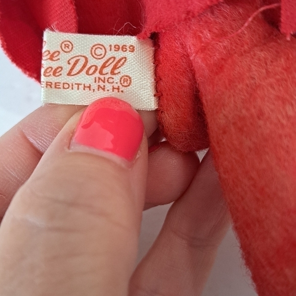 1969 Annalee Mobilitee Mice Mrs Santa Mouse Holly Muff Posable Christmas - Picture 9 of 12